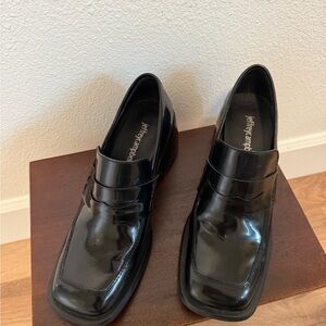 Jeffrey Campbell Glossy Black Loafers